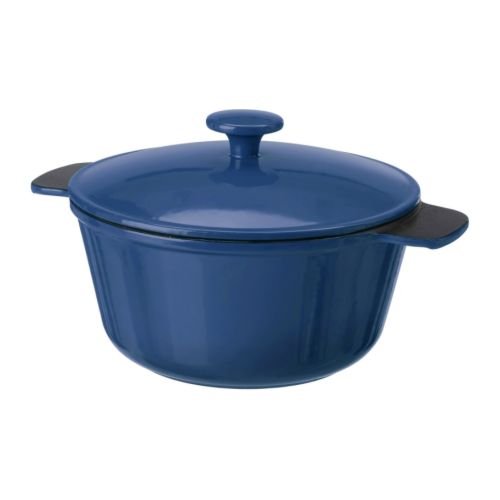 SENIOR Tűzálló edény fedővel, kék Hosszúság: 30 cm Szélesség: 24 cm Térfogat: 3 l
