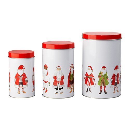 SNÖDRIVA Fémdb+tető, 3db-os, Santa Claus